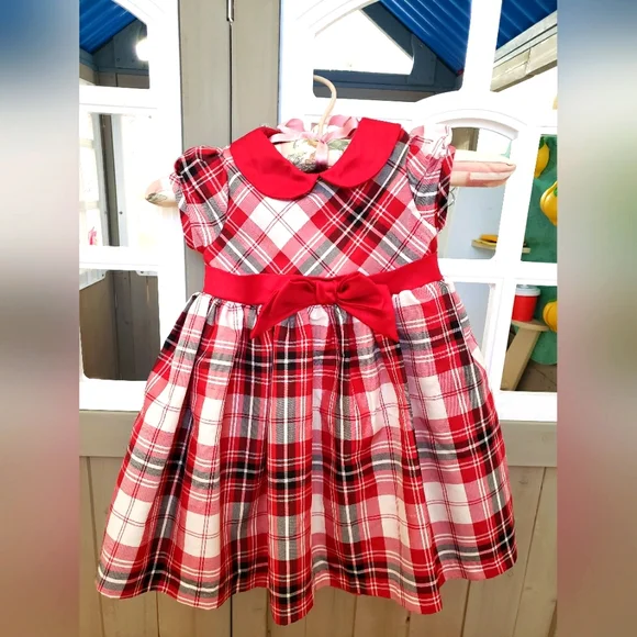 gymboree red holiday dress Women's Organic Cotton Smocked Dress main image 0